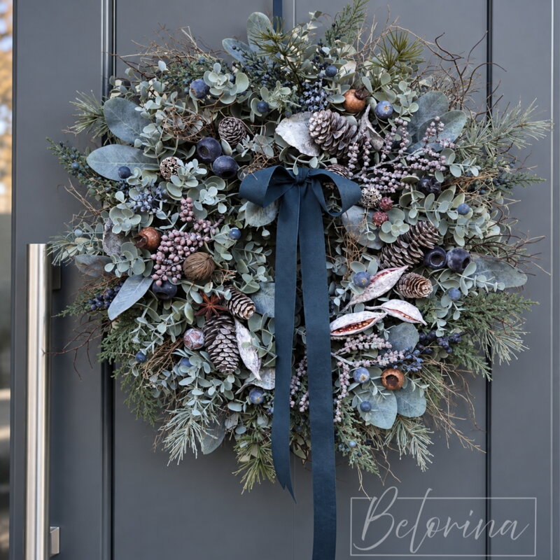 Vianočný veniec Nordic Blue 50cm