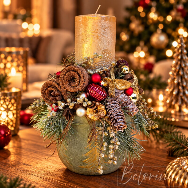 Vianočná dekorácia Rubina Candle 30cm